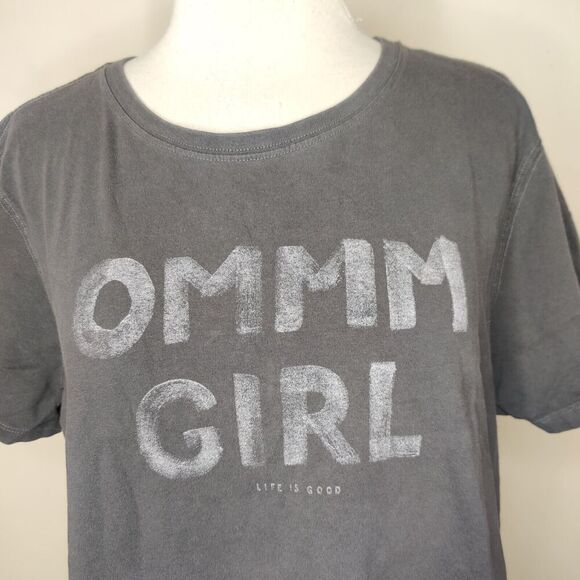 Life is Good Tee Shirt Ommm Girl Short Sleeve Classic Fit - Picture 3 of 11